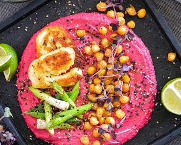 Rote Beete Hummus aus weißen Bohnen – Rainbow on my plate