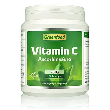 Vitamin C, 250 Gramm Pulver – für bärenstarke Abwehrkräfte, gesunde Zähne und Zahnfleisch, starkes Bindegewebe. Garantiert OHNE Gentechnik. Ohne künstliche Zusätze. Vegan.