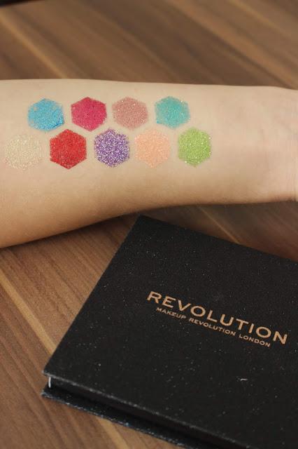 Makeup Revolution Pressed Glitter Palette Abracadabra Review und Swatches