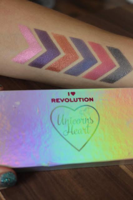 I Heart Revolution Unicorns Heart Eyeshadow Palette Review und Swatches