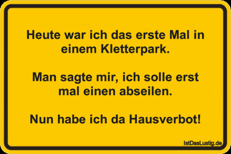 Heute war ich das erste Mal in einem...
