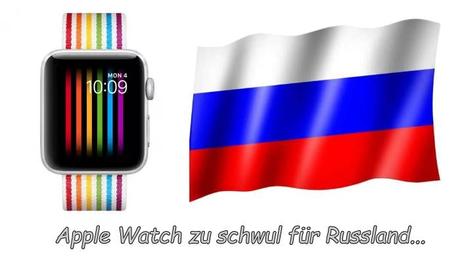 Apple-Watch-Ziffernblatt Pride zu schwul für Russland