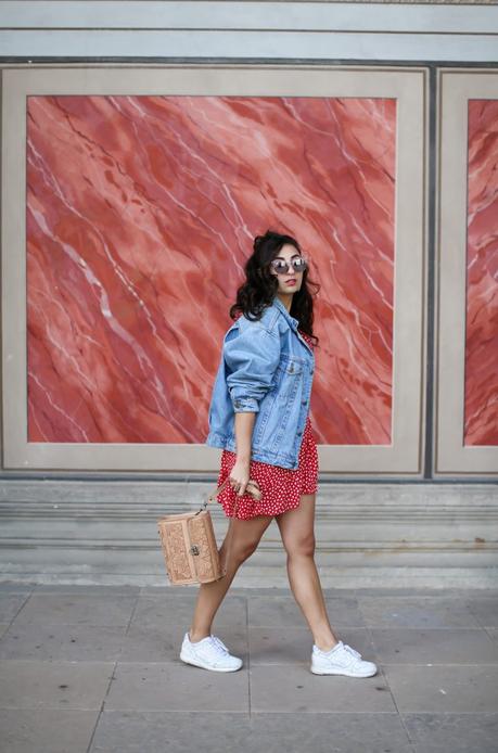 Wrap Dress and Denim Jacket