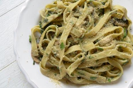 Pasta Alfredo – vegan und mit Pilzen