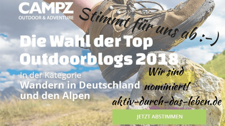 Abstimmung: Der CAMPZ Top Outdoorblog 2018 – Kategorie Wandern in Deutschland