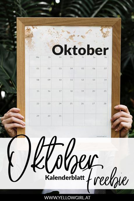 Freebie Kalender zum Ausdrucken Oktober 2018