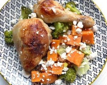 Granatapfel-Hähnchen mit Süßkartoffeln