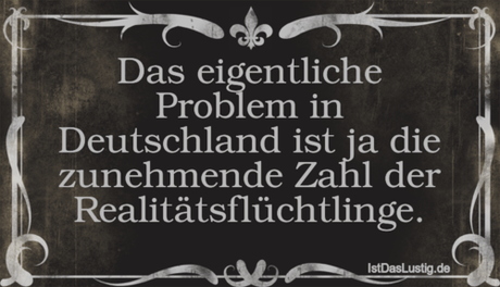Lustiger BilderSpruch - Das eigentliche Problem in Deutschland ist ja...