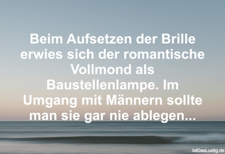 Lustiger BilderSpruch - Beim Aufsetzen der Brille erwies sich der...