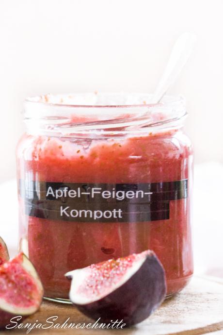 Rezept für Apfel-Feigen-Kompott aus frischen Feigen – ohne Zucker