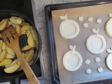 Blätterteigäpfel mit Vanille Sahnepudding…