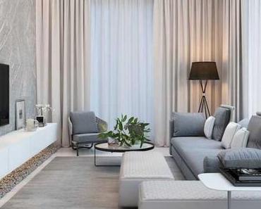 Genial Vorhänge Weiß Grau
 Design