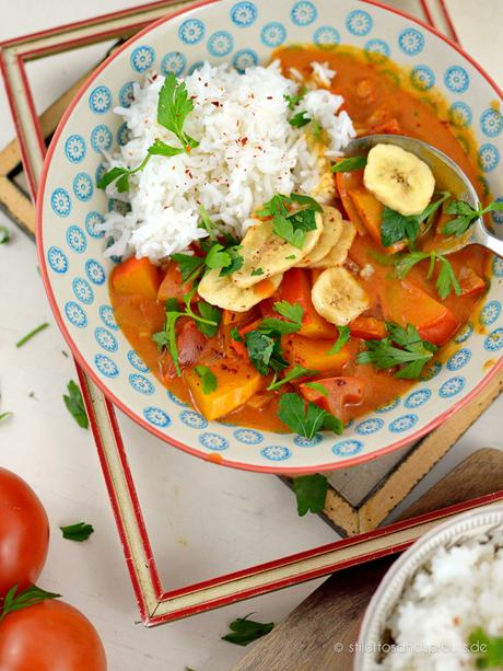 Einfaches Erdnuss-Kürbis-Curry