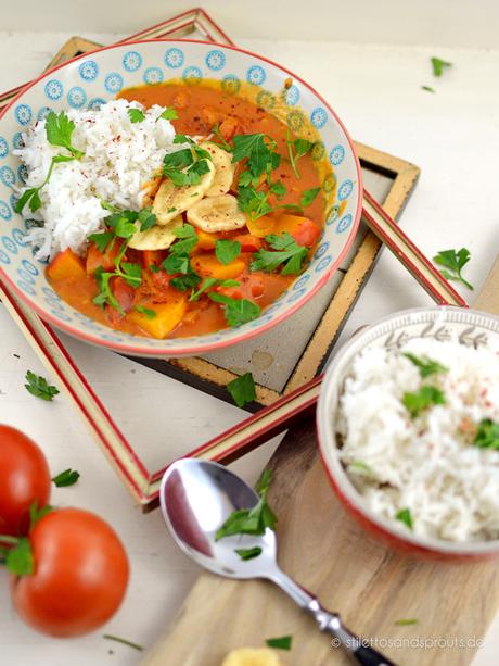 Einfaches Erdnuss-Kürbis-Curry
