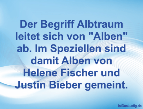Der Begriff Albtraum leitet sich von 