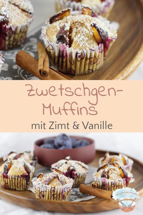 Zwetschgen-Muffins mit Zimt & Vanille