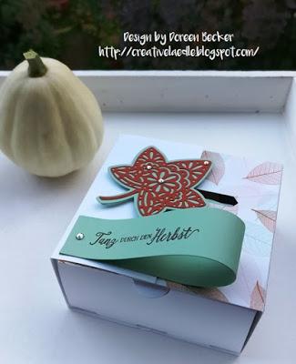 Herbstliche Donut Verpackungsbox mit Schiebeverschluß + Sammelbestellung