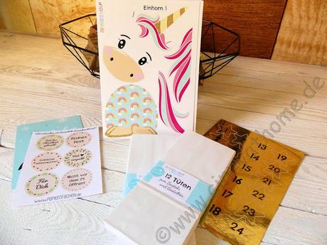 Mit Einhörnern habe ich meinen ersten Adventskalender #Papierdrachen #DIY #Basteln