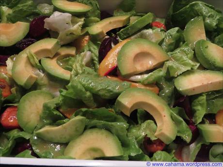 Ofengemüse-Avocado-Salat-Mix