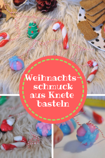 Weihnachtsschmuck aus Knete - so gelingt dir schöner Baumschmuck aus Silikonknete #weihnachten #diy #basteln #knete #baumschmuck #anhänger #kinder #backen #deko