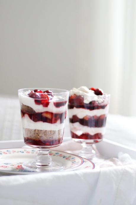 … AND I SAY TO MYSELF, WHAT A WONDERFUL WORLD! Winterfruchtpunsch Dessert im Glas mit Buchweizenkuchen und Vanillecreme
