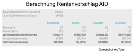 Deutschland der Wohlfahrtstaat für alle die nicht arbeiten und die AfD will die Rente nach der Anzahl der gezeugten Kinder berechnen