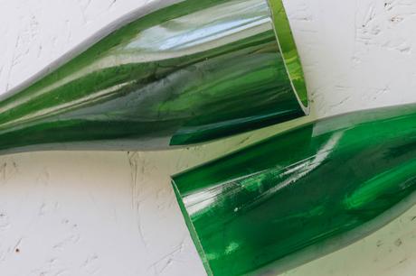 DIY Adventskranz aus alten Glasflaschen