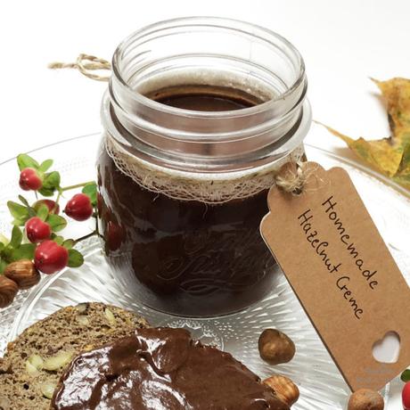 Haselnuss Creme, Brotaufstrich, Glutenfrei, Lactosefrei, Vegan, Paleo, Vegetarisch