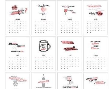 Kalender 2019 zum Ausdrucken für Weinliebhaber