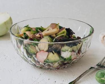 Warmer Kohlsprossen Herbstsalat