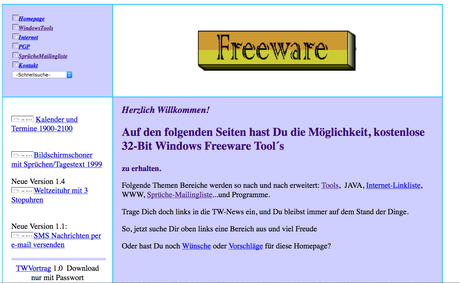 Jubiläum: 20 Jahre  Homepage wenzlaff.de!