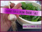 Basilikum Knoblauch Salz herstellen