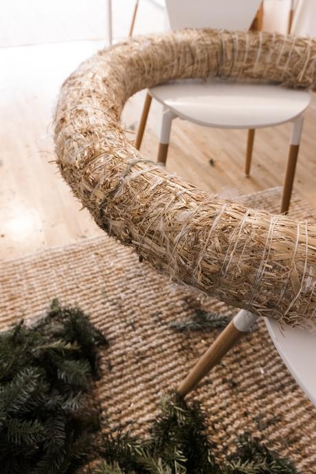 1- Meter Weihnachtskranz – basteln für die Weihnachtszeit