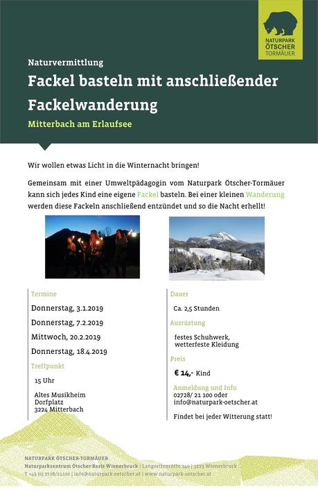 Termintipp: Fackel basteln mit anschließender Fackelwanderung