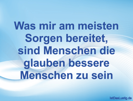 Lustiger BilderSpruch - Was mir am meisten Sorgen bereitet, sind...