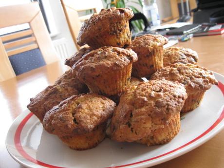 Apfel-Schokoladen-Muffins mit Rum