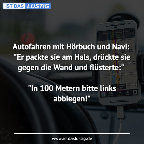 Autofahren Hörbuch Navi: packte sie...