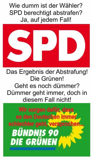 Der Niedergang der SPD ist der Aufstieg der Grünen, ahnungslose Wähler und unkompetente Politiker sind die Verursacher