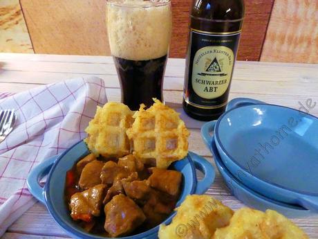 Bei uns gab es Gulasch mit Schwarzbier aus der Neuzeller Klosterbrauerei #Bier #Fassbrause #FrBT18