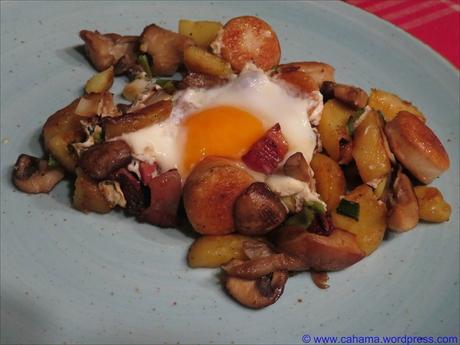 Kartoffel-Pilz-Bratwurst-Pfanne