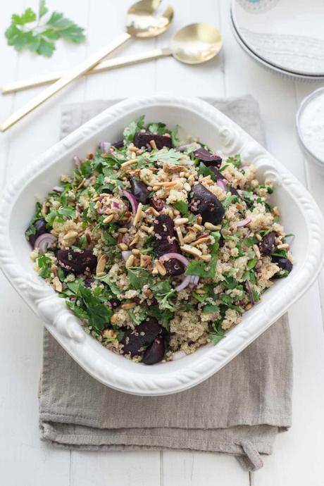 Orientalischer Rote-Bete-Salat mit Quinoa & Joghurt-Dressing
