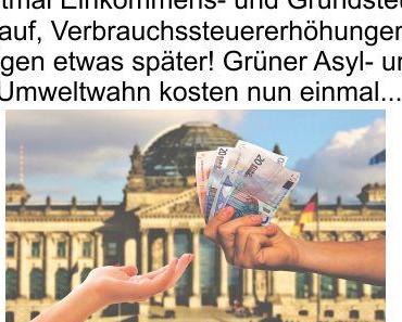 SPD fordert mal wieder Steuererhöhungen, erst mal Einkommens- und Grundsteuer rauf. Grüner Asyl- und Umweltwahn kostet eben Geld