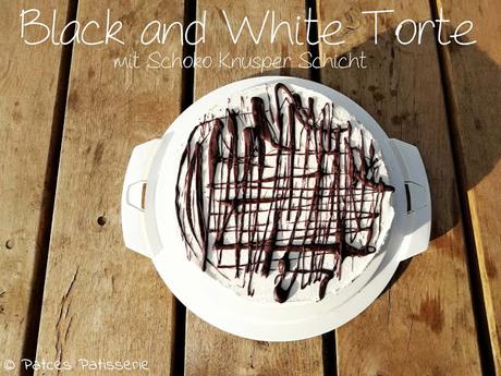 Black and White Torte mit Schoko-Knusper-Schicht