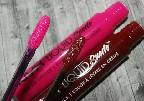 NYX Liquid Suede Cream Lipsticks Pink Lust & Cherry Skies