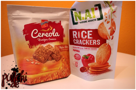 DeBeukelaer Cereola Hafer-Bites || N.A! Rice Crackers Paprika