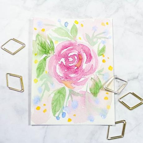 Heute mal wieder Blumen 🌹❤️ In rosa zum Thema dieser Woche in unserer Challenge 😏 #buntundgluecklich präsentiert von @aquarellelia @_sanz_art_ @diyundso @wolkenmalerin_ und mir ☺️ Macht doch auch mit 😁 . #wochenende #weekend #watercolor #watercolour #a...
