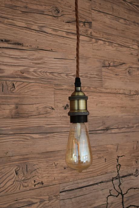Lampe Vintage Stoffkabel Edison Glühbirne Deko Dekoidee Leuchte