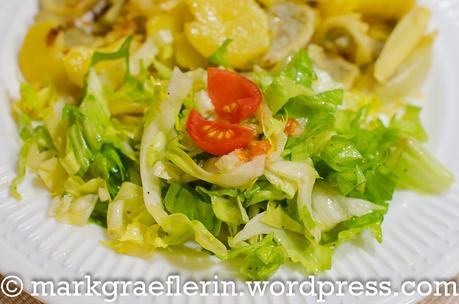 Feierabendküche: Gebratene Maultaschen und Endiviensalat mit Knoblauchdressing