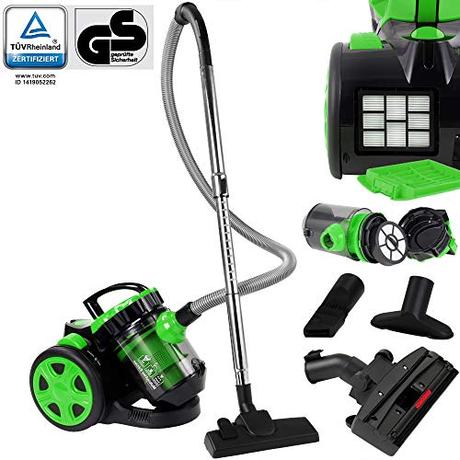Staubsauger Multi Zyklon Green Edition Bodenstaubsauger beutellos mit HEPA Filter 1000W grün