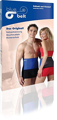 blue belt Bauchweg Gürtel Original Unisex für Frauen und Männer, fördert das Abnehmen am Bauch ohne Diät, Strafft die Haut - Schwitzgürtel, Thermogürtel Fitnessgürtel für Damen und Herren Größe M